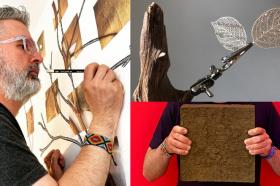 Profesor y artista Germán Gómez muestra sus obras