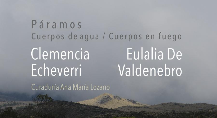 Poster de la muestra 'Páramos cuerpos de agua / cuerpos en fuego'